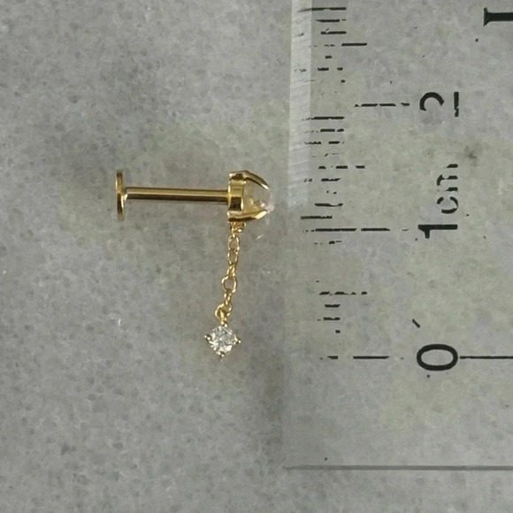 COPY - Gold Opal Crystal Chain Dangle Cartilage Earring
Brand New - Picture 2 of 4